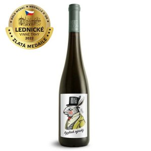 Lahev vína Ryzlink rýnský 2021, výběr z hroznů (polosladké)