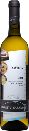 Lahev vína Savilon 2021, výběr z hroznů (suché)