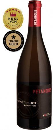 Lahev vína Černý Petanque Veltlínské zelené 2019, zemské víno (suché)
