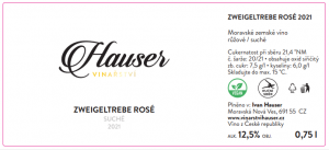 Lahev vína Zweigeltrebe rosé 2021, zemské víno (suché)