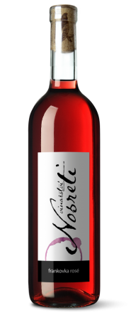 Lahev vína Frankovka rosé 2021, pozdní sběr (polosuché)