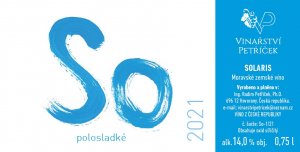 Lahev vína Solaris 2021, zemské víno (polosladké)