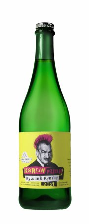 Lahev vína Karlův Punk Ryzlink rýnský 2021, zemské víno - perlivé (suché)