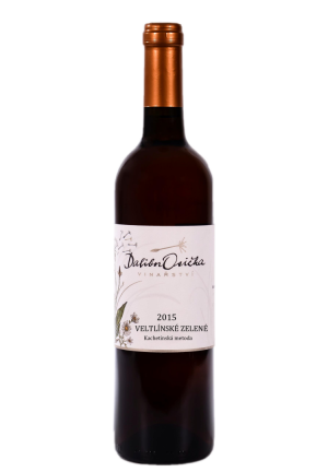 Lahev vína Veltlínské zelené (kachetinské) 2015, zemské víno (suché)