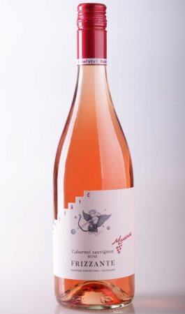Lahev vína Cabernet Sauvignon rosé Frizzante 2020, zemské víno - perlivé (polosladké)