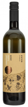 Lahev vína Ryzlink vlašský (Dunajovský vlašák) 2020, pozdní sběr (suché)