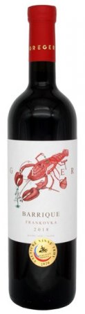 Lahev vína Frankovka  barrique 2018, pozdní sběr (suché)