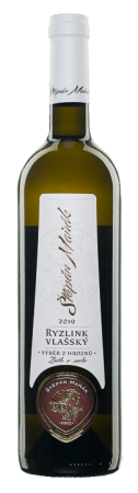 Lahev vína Ryzlink vlašský 2019, výběr z hroznů (polosuché)