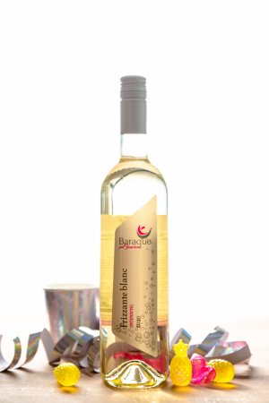 Lahev vína Frizzanté blanc 2020, zemské víno - perlivé (polosladké)