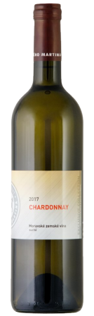 Lahev vína Chardonnay 2017, zemské víno (suché)