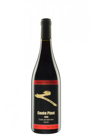 Lahev vína Cuvée Pinot Noir 2015, zemské víno (suché)