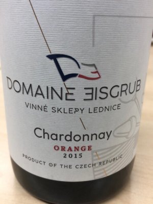 Lahev vína Chardonnay Orange 2015, pozdní sběr (suché)