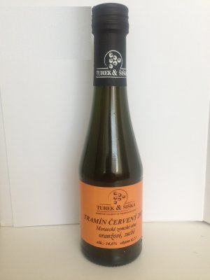 Lahev vína Tramín červený - oranžové víno 0,2l 2019, zemské víno (suché)
