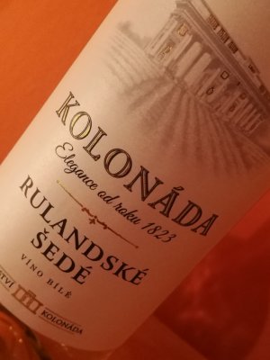 Lahev vína Rulandské šedé 2019, jakostní víno (suché)