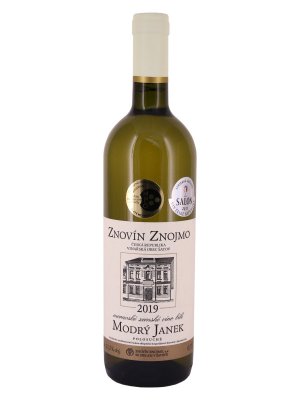 Lahev vína Modrý Janek 2019, zemské víno (polosuché)