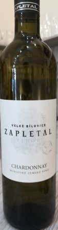 Lahev vína Chardonnay 2018, zemské víno (polosladké)