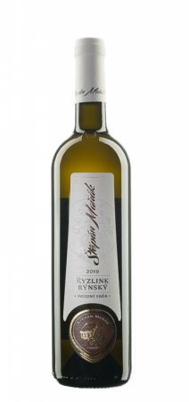 Lahev vína Ryzlink rýnský 2019, pozdní sběr (suché)