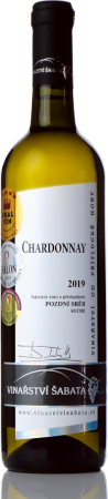 Lahev vína Chardonnay 2019, pozdní sběr (suché)