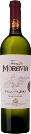 Lahev vína Chardonnay (Terroir Morava) 2017, pozdní sběr (suché)
