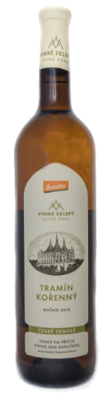 Lahev vína Tramín kořenný 2018, zemské víno (polosladké)