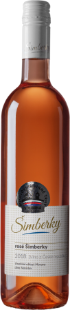 Lahev vína Rosé Šimberky 2018, zemské víno (polosuché)