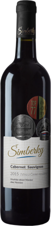Lahev vína Cabernet Sauvignon 2015, zemské víno (suché)