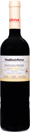 Lahev vína Zweigeltrebe 2018, pozdní sběr (suché)