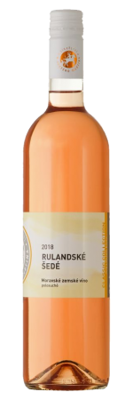 Lahev vína Rulandské šedé 2018, zemské víno (polosuché)