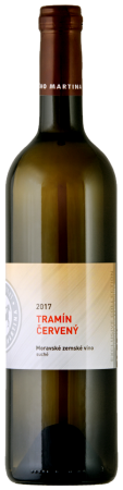 Lahev vína Tramín červený 2017, zemské víno (suché)