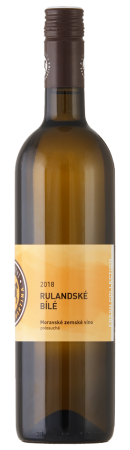 Lahev vína Rulandské bílé 2018, zemské víno (polosuché)