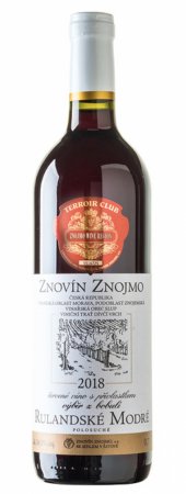 Lahev vína Rulandské modré 2018, výběr z bobulí (polosuché)