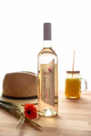 Lahev vína Blanc de Pinot Noir 2018, kabinetní víno (polosuché)
