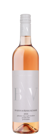 Lahev vína Svatovavřinecké rosé 2018, pozdní sběr (polosuché)