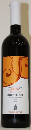 Lahev vína Dornfelder 2018, zemské víno (suché)