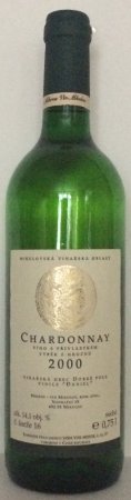 Lahev vína Chardonnay (Daniel) 2000, výběr z hroznů (suché)
