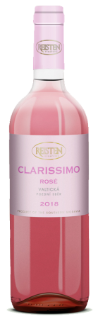 Lahev vína Clarissimo rosé /Merlot/ 2018, pozdní sběr (suché)
