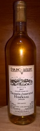 Lahev vína Tramín červený + Hibernal 2017, zemské víno (polosuché)