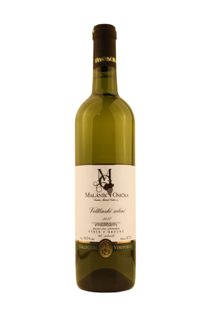 Lahev vína Veltlínské zelené 2017, výběr z hroznů (polosuché)