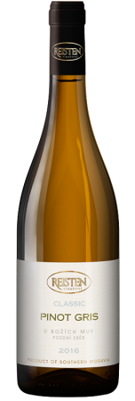 Lahev vína Pinot Gris (Classic) 2016, pozdní sběr (polosuché)