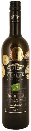 Lahev vína Pinot gris 2017, výběr z hroznů (suché)