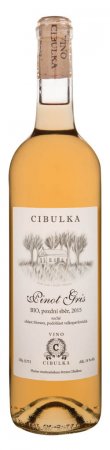 Lahev vína Pinot Gris 2015, pozdní sběr (suché)
