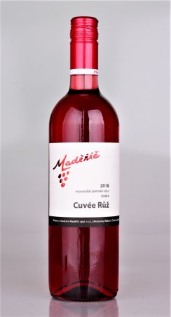 Lahev vína Cuvée růž CS+DF+ZW (mladé) 2018, zemské víno (sladké)