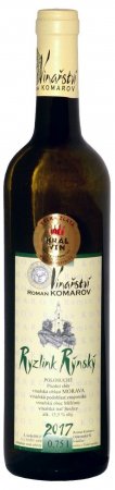 Lahev vína Ryzlink rýnský 2017, pozdní sběr (polosuché)