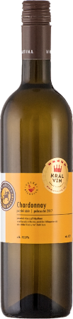 Lahev vína Chardonnay 2017, pozdní sběr (polosuché)