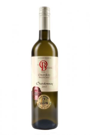 Lahev vína Chardonnay 2017, zemské víno (suché)