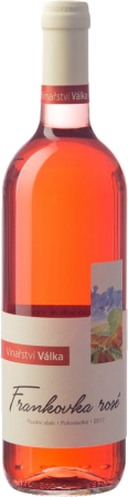 Lahev vína Frankovka rosé 2017, pozdní sběr (polosladké)