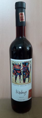 Lahev vína Blauburger 2017, pozdní sběr (suché)