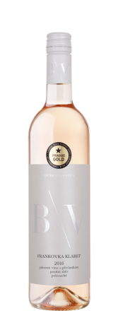 Lahev vína Frankovka klaret 2016, pozdní sběr (polosuché)