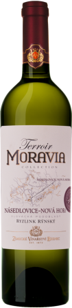 Lahev vína Ryzlink rýnský Nová hora (Terroir Moravia) 2015, pozdní sběr (suché)