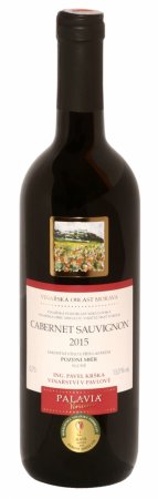 Lahev vína Cabernet Sauvignon 2015, pozdní sběr (suché)
